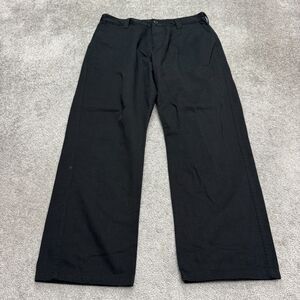 RVCA American Fit Straight leg Chino Pants Men 34 Black Flat Front Classic 35x30